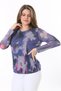 Women's Plus Size Colorful Lined Tulle Blouse 65N37810 - 3