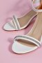 Heeled Large Size Rhinestone Single Band Shoes - 2