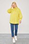 Oil Green Oversize Balloon Sleeve Poplin Shirt