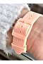 Silicone Strap Salmon Color Calendar Unisex Wristwatch - 3