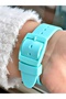 Light Blue Color Calendar Unisex Wristwatch with Silicone Watchband - 3