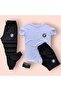 Bmw Printed Unisex Summer T-shirt and Sweatpants 3-piece Set Combination Set - 3