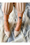 RELA DORE SILVERY WHITE DETAILED HEELED SANDALS SHOES - 2