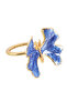 Kelebek 6-Piece Gold Luxury Napkin Ring, Blue Enamel Napkin Ring - 8