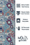 Mosque Tiles 1 منقوشة من جلد الغزال غرفة المعيشة قاعة خلفية الستار إكسترافور الرباط جناح واحد PRD-1086 - 5