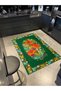 Green Tone Floral Mixed Color Modern Decorative Carpet Miravip287