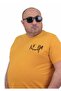 Men's Large Size T-Shirt - Crew Neck, Gang 24132, MUSTARD - 3
