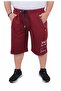 Men's Plus Size Combed Cotton Shorts Run Your City 24634 Claret Red