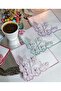 Coffee Side Napkin, Coffee Presentation Napkin, Tray Presentation Napkin, Service Napkin, Cord Working, with Pearls - 2