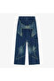 Y2k Blue Stars Patch Detail Washable Unisex Jeans Jean Pants - 3