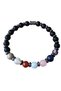 7 Chakra Natural stone bracelet aquamarina, agate, lapis, amethyst, pink quartz, wood jasper, citrine, onyx - 4