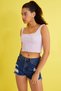 Women's Powder Pink Square Neck Tank Top - 3
