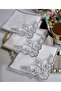 Coffee Side Napkin, Coffee Presentation Napkin, Tray Presentation Napkin, Service Napkin, Cord Working, with Pearls - 2