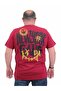 Men's Large Size Crew Neck T-Shirt Gang 24132 Claret Red - 2