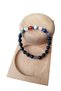 7 Chakra Natural stone bracelet aquamarina, agate, lapis, amethyst, pink quartz, wood jasper, citrine, onyx - 6