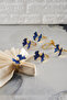 Kelebek 6-Piece Gold Luxury Napkin Ring, Blue Enamel Napkin Ring - 5