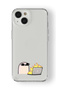 حافظة شفافة مطبوعة بتصميم كمبيوتر محمول متوافق مع هاتف iPhone 13 Mini
