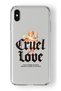 حافظة شفافة مطبوعة بتصميم Cruel Love متوافقة مع هاتف Iphone Xs Max