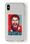 حافظة شفافة مطبوعة بتصميم سبارتان متوافقة مع هاتف Iphone Xs Max