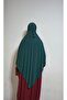 Sandy Souffle Khimar Emerald, Suitable for Hajj and Umrah, with Maxi Ready-Made Tie-On Veil. - 4