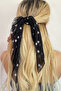 Black Color White Spotted Polka Dot Scarf Buckle - 5