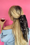 Black Color White Spotted Polka Dot Scarf Buckle - 6