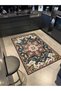 Traditional Argyle Patterned Woven Base Carpet in Red Blue Shades Miravip328