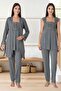 Women's Smoked Lace Summer Cotton Combed Maternity Maternity Dressing Pajama Set Set - 2
