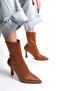 Women's Short Heeled Stretch Boots - 2