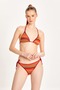 Women's Burgundy Lace Side-Tie Triangle Bikini Set 24S116St - 4