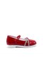 Red Patent Leather Stoned Girl's Ballerina Shoes