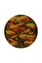 Orange Floral Geometric Modern Decorative Carpet Miravip259 - 4