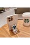 Xiaomi Redmi Note 13 5g Compatible Liquid Glitter Starry Teddy Bear Astronaut Stand Case - 3