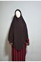 Ready-To-Wear Maxi Hijab with Tie-Back, Suitable for Hajj and Umrah, Sandy Souffle Khimar, Brown.