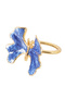 Kelebek 6-Piece Gold Luxury Napkin Ring, Blue Enamel Napkin Ring - 7