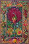 Peacock Fruit Patterned Modern Decorative Carpet in Mixed Colors 4407