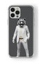 iPhone 15 Pro Max Compatible White Tiger Design Printed Transparent Case