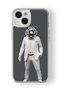 iPhone 15 Compatible White Tiger Design Printed Transparent Case
