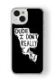 حافظة شفافة مطبوعة بتصميم I Dont Care متوافقة مع هاتف iPhone 13 Mini