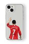 iPhone 15 Compatible C. Ronaldo Design Printed Transparent Case