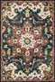 Traditional Argyle Patterned Woven Base Carpet in Red Blue Shades Miravip328 - 2