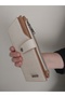Women's Cream-Tan Large Size Shoulder Bag AND Wallet Combination - 6