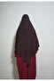 Ready-To-Wear Maxi Hijab with Tie-Back, Suitable for Hajj and Umrah, Sandy Souffle Khimar, Brown. - 3