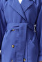 Cobalt Blue Oversize Belted Windbreaker Detail Water Repellent Long Trench Coat Twoss21Tr0005 - 4