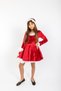 Girl's Christmas Costume - Girl's Christmas Party Dress with Hat and Scarf - 6