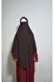 Ready-To-Wear Maxi Hijab with Tie-Back, Suitable for Hajj and Umrah, Sandy Souffle Khimar, Brown. - 4
