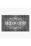 Mira Keep Off Written Vintage Black Gray 2120 Woven Base Carpet - 3