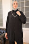 3354 Perlenkette Doppelset Schwarz - 5