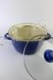 Luxury Enamel Frying Pot Deep Fryer 22cm 3.90 Liter Blue - 2