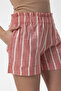 Pink-White Stripes Şort - 2